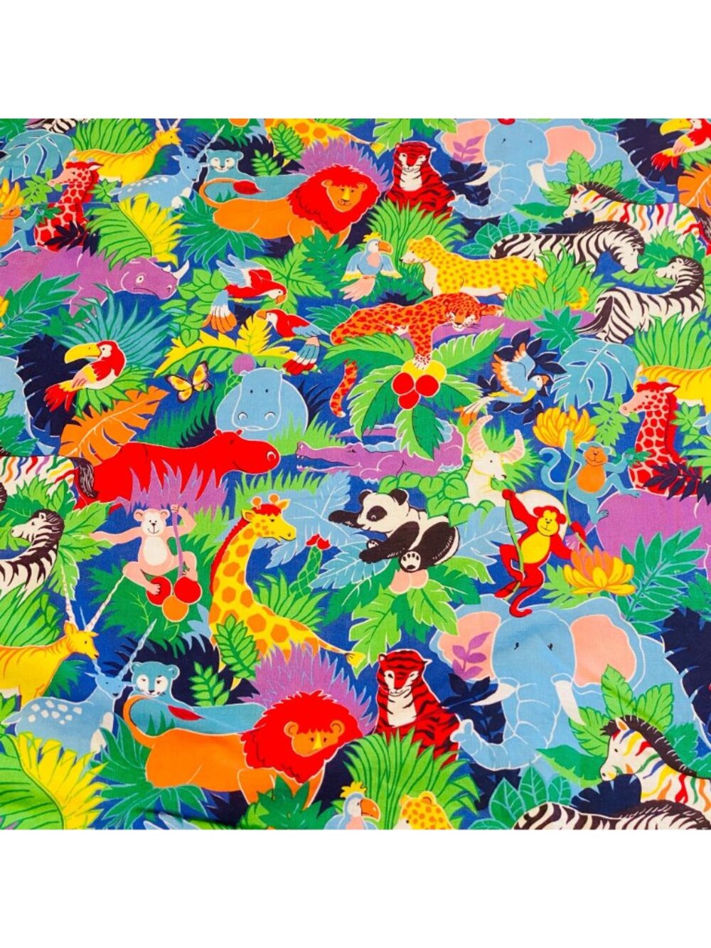 Jungle Safari Baby Blanket With Colorful Animal Print & Play Map Reverse Side - Picture 6 of 11